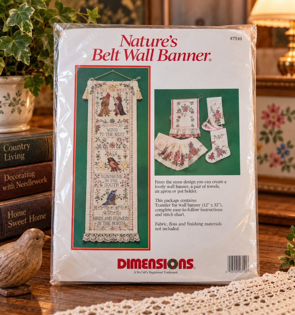 Vintage Dimensions Nativity Bell Pull Banner Christmas Cross Stitch Kit 6x21 New